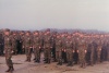 10_Postroj dolenjskih tereitorialcev pred podajanjem slovesne prisege. Cerklje ob Krki 20 novembra 1991