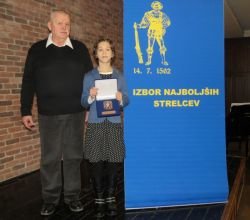 Najmlajša nagrajenka Albina Marinčič