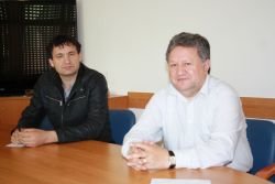 Drago Ponikvar in Štefan David, vodja tehnične službe na Šolskem centru Novo mesto ter direktor centra