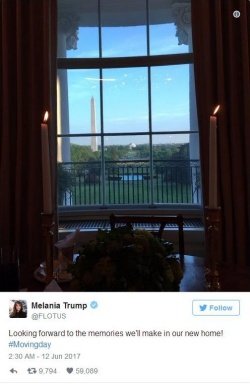Melania Trump končno v Beli hiši