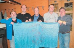 O pohodniški skupini Tempoo so pripovedovali (z leve): Silvo Zupančič, Andrej Pezdirc, Rudi Golobič, Jovan Dragutinovič in Marko Simonič. (Foto: M. B.-J.)