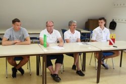 Na včerajšnji novinarski konferenci so sodelovali Anže Durjava, Mario Mohorović, Andrej Jeriček in Matevž Šuštaršič (Foto: M. Ž.)