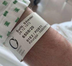 Silvester Šurla – pacient št. 6508/20 na onkološkem inštitutu. V bolnišnici sem preživel kar 15 tednov. (foto: Silvester Šurla)