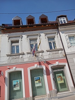 Vaša fotka: Slovenska zastava na sedežu SDS kot raztrgana cunja