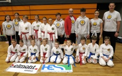 Na mednarodnem turnirju v Kranju so karateisti iz KK Brežice osvojili 14 kolajn