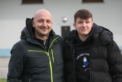 Mitja Ilenič (desno) in njegov nekdanji trener v NK Bela krajina Tomaž Čurk (Foto: R. N.)