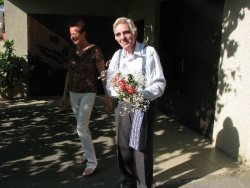 Ciril Metod Pungartnik je častni občan Trebnjega postal 2012. Ko je tistega leta nato praznoval rojstni dan, so ga obiskali predstavniki občine in mu čestitali ... (foto: arhiv lokalno.si)
