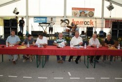 Jože Simončič, Jure Grubar, Andrej Bajuk, Roman Baškovč, Ivan Vizlar, Janez Bogataj in Dušan Brejc (z leve) (Foto: M. L.)