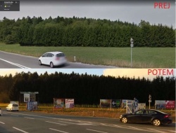 Ista lokacija, le nekaj let razlike. Razlika je očitna. (foto: Očistimo Slovenijo reklamnih panojev/facebook)