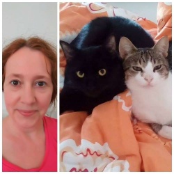 Igralki Barbari Vidovič in njenemu partnerju Ivanu Radiču življenje pestrita mački Connie in Friderik. (osebni arhiv)