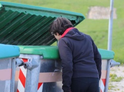 Po slovenski zakonodaji se odnašanje odpadkov iz zabojnikov šteje kot kraja, kar pomeni, da gre za kaznivo dejanje, ki naj bi ga obravnavala policija. (STA)