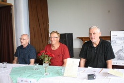 Bojan Balkovec, Božo Repe in Božidar Flajšman (z leve)