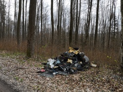 Vaše fotke: Avtomobilski odpadki sredi gozda. Pa bi bilo na deponijah brezplačno!