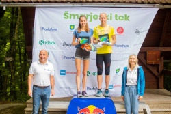 Absolutna zmagovalca na 8km Anja Fink in Mitja Krevs