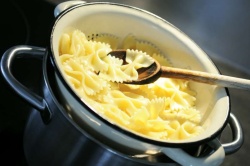 You can use pasta to make stand-alone dishes, stews, salads, and desserts.  Cooked pasta.  (dream time)