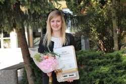 Učiteljica leta 2022 je Jasna Kvenderc iz Srednje elektro šole in tehniške gimnazije Šolskega centra Novo mesto. (Foto: M. Ž.)