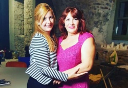 Monika Košenina et Sabina Mlakar sur le tournage de l'émission Love at home.  (archives personnelles)